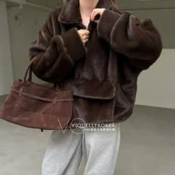 TOKO 2025 Ladies' Best-selling High-Quality New Artificial Half-Zip Oversized Loose Top - Casual, Warm Fashionable Hooded Coat