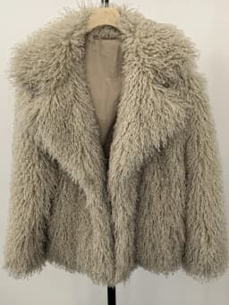 Aynaray 2025 Winter Women Faux Fur Jacket Solid Khaki Long Sleeve Thick Warm Outwear Fluffy Coat For Women