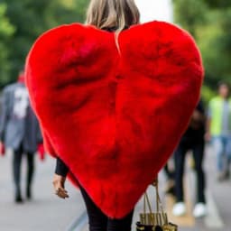 KUCLUT Fashion Solid Color Faux Fur Red Love 3D Heart Shawl Warm Coat For Women Versatile High-end Jacket Female 1A950
