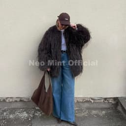 Neo Mint Ins Brand Fashion 2025 Winter Chocolate Brown Oversized Faux Fur Coat Women Fluffy Tassles Jacket Thick Chunky Overcoat