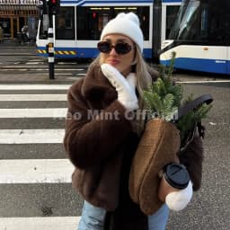 Neo Mint Cool Street Girls Fashion Brown Faux Fur Jacket Women Luxury Fake Mink Fur Coat 2025 Autumn Winter Warm Short Overcoat