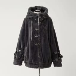 Lautaro Autumn Winter Thick Warm Faux Fur Coat Women with Hood Zipper Luxury Japanese Style Punk Harajuku Fluffy Jacket 2026