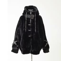 Lautaro Autumn Winter Thick Warm Faux Fur Coat Women with Hood Zipper Luxury Japanese Style Punk Harajuku Fluffy Jacket 2026