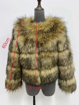 ZADORIN High Quality Cropped Faux Raccoon Fur Coat Woman Winter Fashion O Neck Long Sleeve Fluffy Short Faux Fur Jacket Crop Top