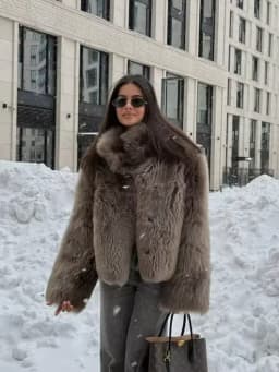 Chic Brown Faux Fur Overcoat Women Casual Luxury Lapel Long Sleeve Fluffy Coat Winter Female Thicken Warm High Street Outwear