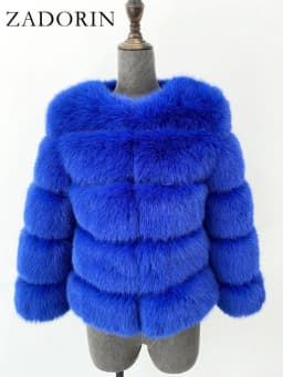 ZADORIN Long Sleeve Faux Fox Fur Coat Women Winter Fashion Thick Warm Fur Coats Outerwear Fake Fur Jacket Woman Clothing