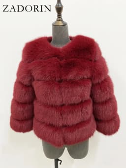 ZADORIN Long Sleeve Faux Fox Fur Coat Women Winter Fashion Thick Warm Fur Coats Outerwear Fake Fur Jacket Woman Clothing