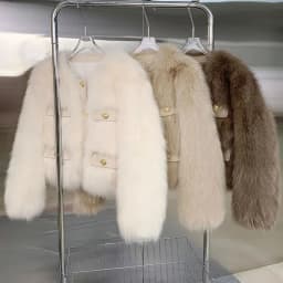 2026 Autumn Winter New Short Imitation Fox Fur Small Fragrant Fur Coat Women's Fashion Warm Single Breasted Round Neck Coats Top