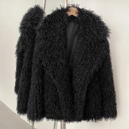 New Winter Clothes Women Fashion Faux Mongolia Sheep Fur Coat Warm Thick Fake Fur Jacket Long Sleeve Artificial Fur Overcoat