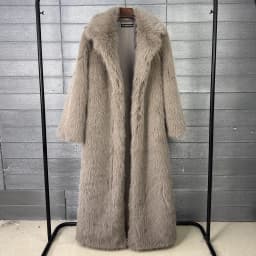 Long Faux Fur Coat Women Autumn Winter Large Jacket Overcoat White Turn Down Collar Pockets Thick Coat Warm Jackets Maxi Coats