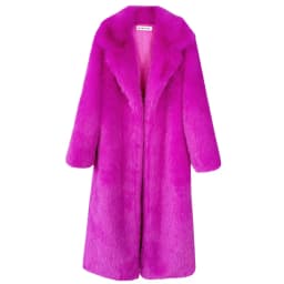 Long Faux Fur Coat Women Autumn Winter Large Jacket Overcoat White Turn Down Collar Pockets Thick Coat Warm Jackets Maxi Coats