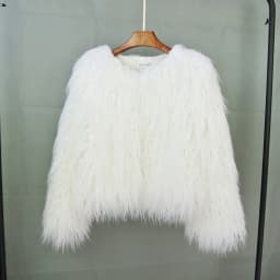 Fluffy Fur Coat Colorful Streetwear Women Faux Fur Jacket Big Size Women Clothing Sheepskin Coat Long Sleeve Chic Short Coat