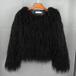 Fluffy Fur Coat Colorful Streetwear Women Faux Fur Jacket Big Size Women Clothing Sheepskin Coat Long Sleeve Chic Short Coat