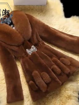 Black Winter Fur Coat for Women New Outwears Top Quality Med-Length Imitation Mink Fur Jackets Faux Fur Windbreaker Overcoat