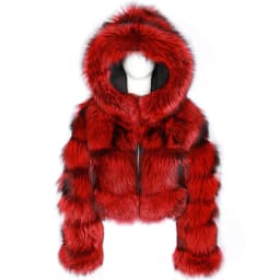 High Quality Furry Cropped Faux Fur Coats and Jackets Women Fluffy Top Coat with Hooded Winter Fur Jacket Manteau Femme