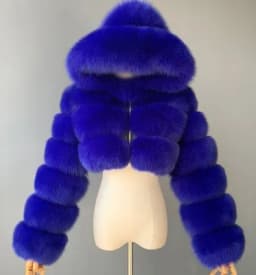 High Quality Furry Cropped Faux Fur Coats and Jackets Women Fluffy Top Coat with Hooded Winter Fur Jacket Manteau Femme