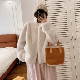 New 2027Fur Jacket Fashion Short Mink Coat High-Quality Mink Fur Coat Women Autumn Winter Temperament Mao Mao Outwear Ladies Top