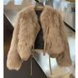 Autumn Winter Women Imitation Fox Fur Coat 2025 New Light Luxury Lace-Up Women'S Fur Coat Top Women Loose Fashion Fur Jacket