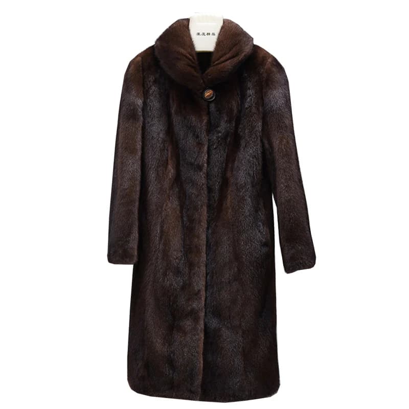 Mink mink fur fall and winter new mink fur coat women's fashion long long-sleeved fur jacket Fur coat women jacket