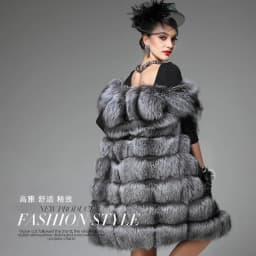 European station new high-imitation fur vest women's entire skin silver fox Fox hair long Korean version of a large coat jacket