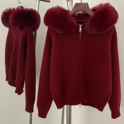 Hooded Oversized Cardigan Women Winter Faux Fur Sweater Female Solid Fake Fur Kintted Coat Fashion Loose Artificial Fur Knitwear