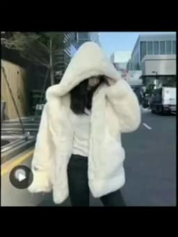 Autumn Winter New Hooded Imitation Rabbit Hair Mid-Length Loose Fashion Fur Coat Korean Loose Thicke Plush Jacket Women Outwear