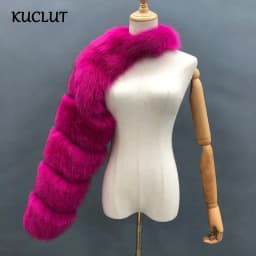 KUCLUT 2025 New Autumn Winter Spliced Contrast Color Faux Fur Coat For Women High Quality Long Sleeve Shawl Jacket Female 1A1142