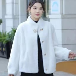 Explosions Fur Coat Women 2025 Autumn Winter New Mink Velvet Jacket Short Fur Integration Outcoat Fashion Overcoat Ladies Tops