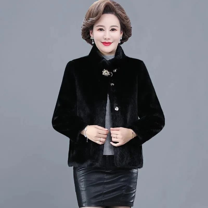 Explosions Fur Coat Women 2025 Autumn Winter New Mink Velvet Jacket Short Fur Integration Outcoat Fashion Overcoat Ladies Tops