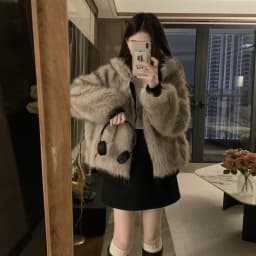 Two-sided Wear Imitation Mink Velvet Fur Hooded Cotton Padded Jacket Fashion New Winter Jackets Women's Short Loose Coats Trend