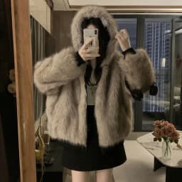 Two-sided Wear Imitation Mink Velvet Fur Hooded Cotton Padded Jacket Fashion New Winter Jackets Women's Short Loose Coats Trend