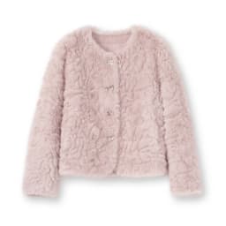 XIAOGULI Women Soft Pink Cropped Faux Fur Jacket Winter Coat Round Neck Korean Style Fluffy Plush Warm Casual Short Outerwear