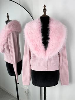 Tuularose Elegant Faux Fur Coats Women's Warm Puffy Slim Long-Sleeve Collared Cardigan Winter Fashion High-Street Women Outwear