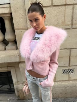 Tuularose Elegant Faux Fur Coats Women's Warm Puffy Slim Long-Sleeve Collared Cardigan Winter Fashion High-Street Women Outwear