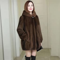 Womemn Faux Fur Coat Women Sheep Shearing Fall Winter Granular Velvet Korean Coat Short Faux Fox Fur Collar Hooded Coat Female