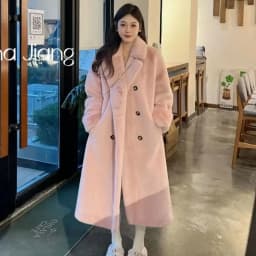 Women Long Thick Faux Fur Maxi Jacket Colorblock Autumn Winter Coat Warm Luxury Belt Fur Parkas Bontjas Furry Outerwear Coats