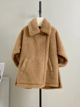 Young Style Lamb Fur Coat Max Camel down Teddy Cloak Outerwear Korean Version Long Sleeve Batwing Shape Wool Leather Jacket