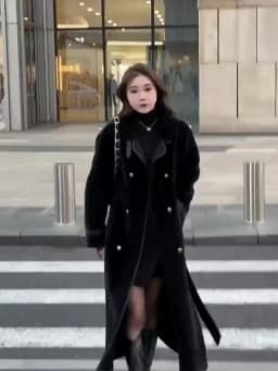 Winter Fashion High-end Temperament Long Fur Coat For Women New Double Breasted Loose Belt Thicken Warm Fur Jacket Outwear