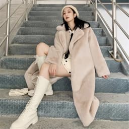 2026 Faux Fur Maxi Jacket Women Thick Belt Autumn Winter Coat Long Warm Luxury Belt Fur Black Parkas Bontjas Furry Outerwear