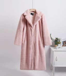 2026 Faux Fur Maxi Jacket Women Thick Belt Autumn Winter Coat Long Warm Luxury Belt Fur Black Parkas Bontjas Furry Outerwear