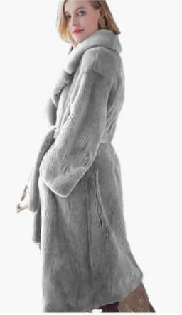 2026 Faux Fur Maxi Jacket Women Thick Belt Autumn Winter Coat Long Warm Luxury Belt Fur Black Parkas Bontjas Furry Outerwear