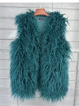 ZADORIN Fashion Winter 75cm Long Fluffy Faux Fur Vest Women Colorful Faux Mongolia Sheep Fur Gilet Fake Fur Jackets Women Coats