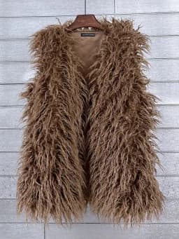 ZADORIN Fashion Winter 75cm Long Fluffy Faux Fur Vest Women Colorful Faux Mongolia Sheep Fur Gilet Fake Fur Jackets Women Coats