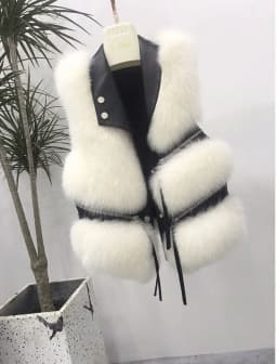 Fur Coat Women's Vest Short Clothing Autumn Winter Patchwork Slim Fashion Versatile