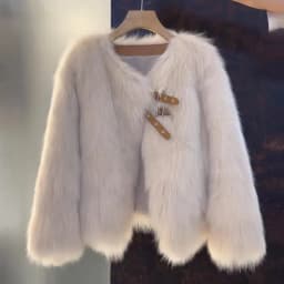 Imitation Fox Fur Grass Coat Short 2025 Autumn/Winter New Women's Korean Version Loose Thicken Fur Small Fragrant Style Top