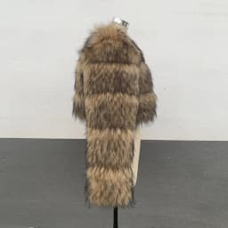 HJQJLJLS 2022 Winter New Arrival Women Crop Faux Raccoon Fur Coat Female Fashion Warm Long Sleeve Fluffy Short Furry Jacket