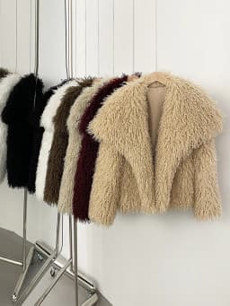 Mueyeruho 2025 Fall Winter Women Faux Fur Jacket Coat Tassel Solid Long Sleeve Thick Warm Overcoat Outwear Fluffy Coat For Women
