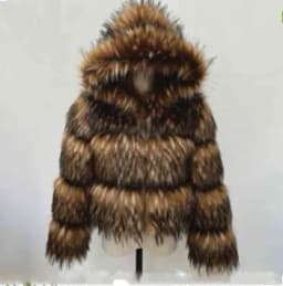 Punk Fake Raccoon Fur Jacket Women Autumn Winter Faux Fur Fox Coats Short Coat Jackets Furry Outerwear Work Thick Warm Coats