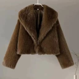 Winter Eco-Friendly Faux Mink Fur Thickened Short Coat Women's Fur Top Artificial Pelt Jacket Warm Cosy Trendy Outerwear