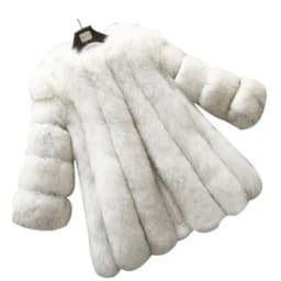 Luxury Long Faux Fox Fur Coat Women Slim Solid Color Faux Fur Jacket Women 4XL Large Size Winter Fake Fur Coats Manteau Fourrure